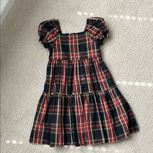 Plaid Kids Dress in Red and Black